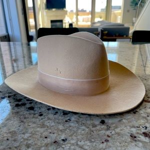 Tan lack of color hat